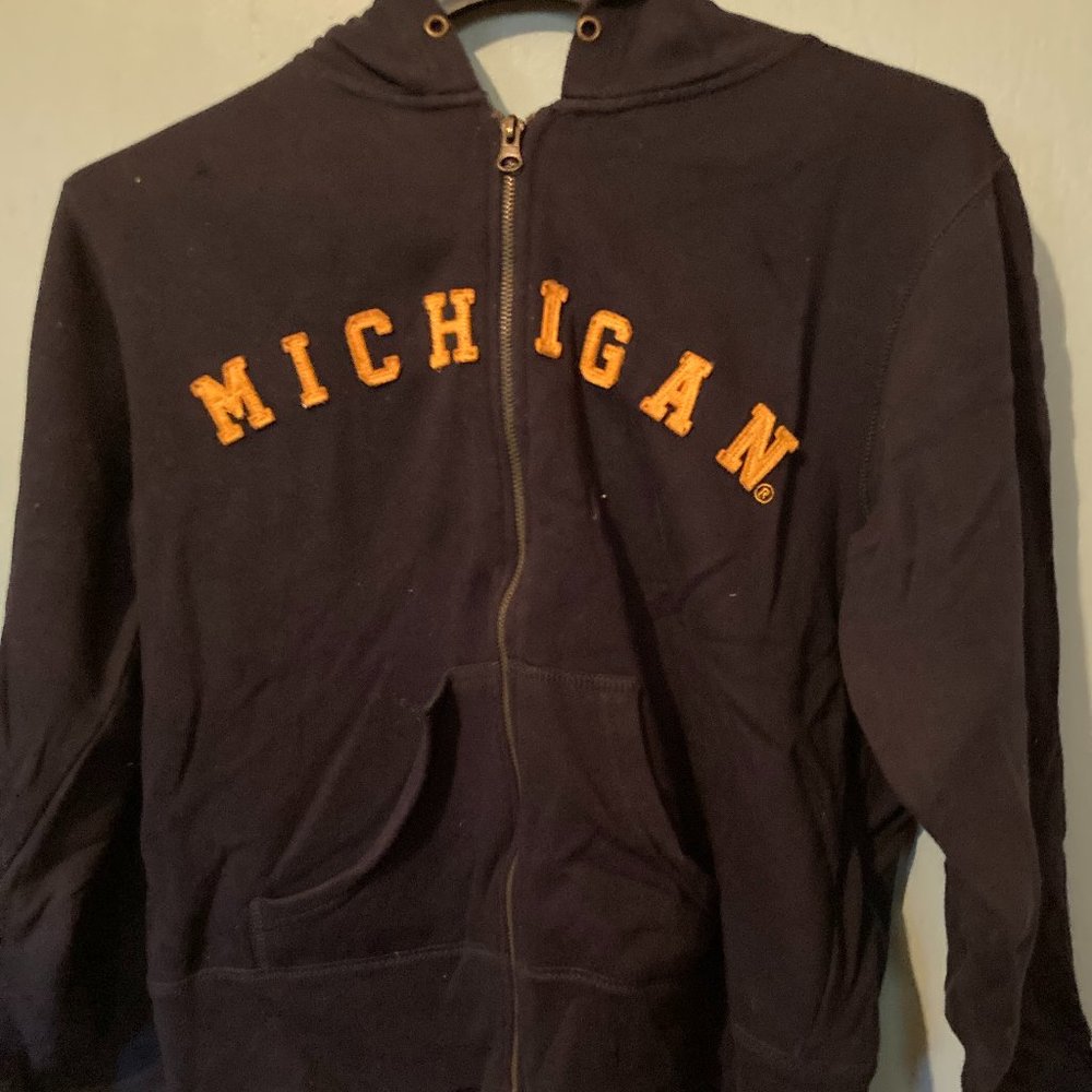 Steve and Barry's Embroidered University of Michigan Zip Up Hoodie